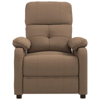 Vidaxl Massage Recliner Brown Fabric