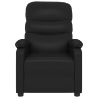 vidaXL Massage Recliner Black Faux Leather