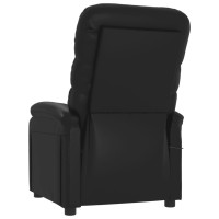 vidaXL Massage Recliner Black Faux Leather