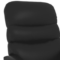 vidaXL Massage Recliner Black Faux Leather