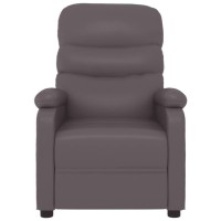 vidaXL Massage Recliner Gray Faux Leather