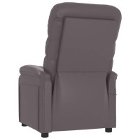 vidaXL Massage Recliner Gray Faux Leather