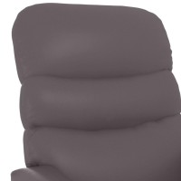 vidaXL Massage Recliner Gray Faux Leather