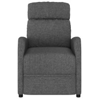 vidaXL Massage Recliner Dark Gray Fabric