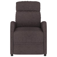 vidaXL Massage Recliner Dark Brown Fabric