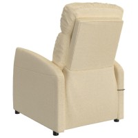 vidaXL Massage Recliner Cream Fabric