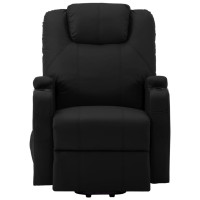 vidaXL Stand up Massage Chair Black Faux Leather