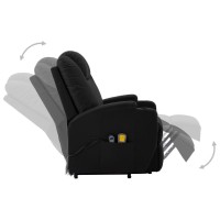 vidaXL Stand up Massage Chair Black Faux Leather