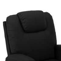 vidaXL Stand up Massage Chair Black Faux Leather