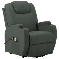 vidaXL Stand up Massage Chair Anthracite Faux Leather