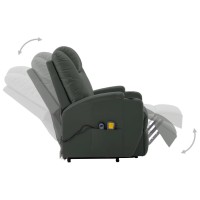 vidaXL Stand up Massage Chair Anthracite Faux Leather