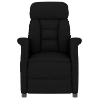 vidaXL Massage Recliner Black Faux Suede Leather