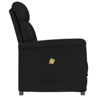 vidaXL Massage Recliner Black Faux Suede Leather