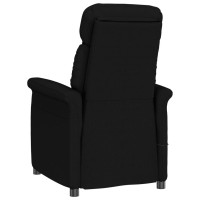 vidaXL Massage Recliner Black Faux Suede Leather