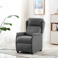 vidaXL Recliner Chair Light Gray Fabric