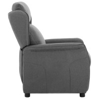 vidaXL Recliner Chair Light Gray Fabric