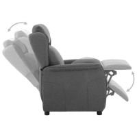 vidaXL Recliner Chair Light Gray Fabric