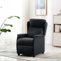 vidaXL Recliner Chair Dark Gray Fabric