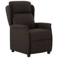 vidaXL Recliner Chair Dark Brown Fabric