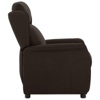 vidaXL Recliner Chair Dark Brown Fabric