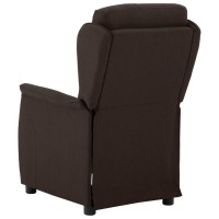 vidaXL Recliner Chair Dark Brown Fabric