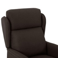 vidaXL Recliner Chair Dark Brown Fabric