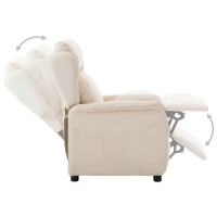 vidaXL Recliner Chair Cream Fabric