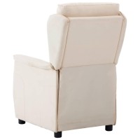 vidaXL Recliner Chair Cream Fabric