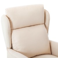 vidaXL Recliner Chair Cream Fabric