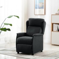 vidaXL Massage Recliner Dark Gray Fabric