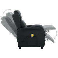 vidaXL Massage Recliner Dark Gray Fabric