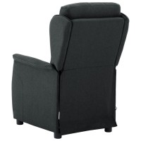 vidaXL Massage Recliner Dark Gray Fabric