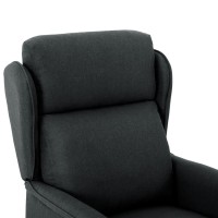 vidaXL Massage Recliner Dark Gray Fabric