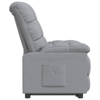 Vidaxl Recliner Light Grey Fabric