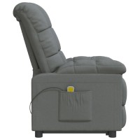 Vidaxl Massage Recliner Dark Grey Fabric