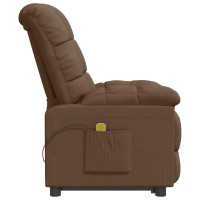 Vidaxl Massage Recliner Brown Fabric