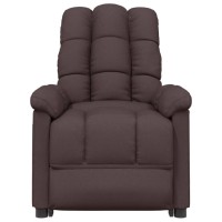 Vidaxl Massage Recliner Dark Brown Fabric