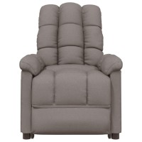 Vidaxl Massage Recliner Taupe Fabric