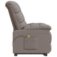 Vidaxl Massage Recliner Taupe Fabric