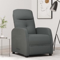 vidaXL Recliner Dark Gray Fabric