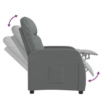 vidaXL Recliner Dark Gray Fabric