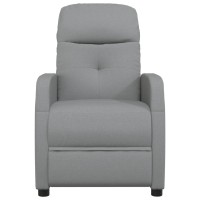 vidaXL Massage Recliner Light Gray Fabric