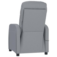 vidaXL Massage Recliner Light Gray Fabric