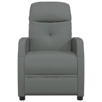 vidaXL Massage Recliner Dark Gray Fabric