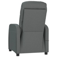 vidaXL Massage Recliner Dark Gray Fabric