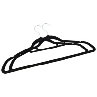 vidaXL 20 pcs Clothes Hanger Set Anti-slip Black Velvet