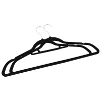 vidaXL 100 pcs Clothes Hanger Set Anti-slip Black Velvet