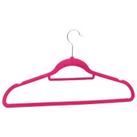 vidaXL 20 pcs Clothes Hanger Set Anti-slip Pink Velvet