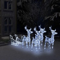 vidaXL Reindeers & Sleigh Christmas Decoration 110.2