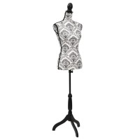 Ladies Bust Display Black White